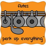Flutes Perk Up Everything - Orange Background