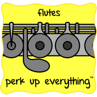 Flutes Perk Up Everything - Yellow Background