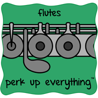 Flutes Perk Up Everything - Green Background
