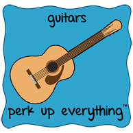 Guitars Perk Up Everything - Blue Background